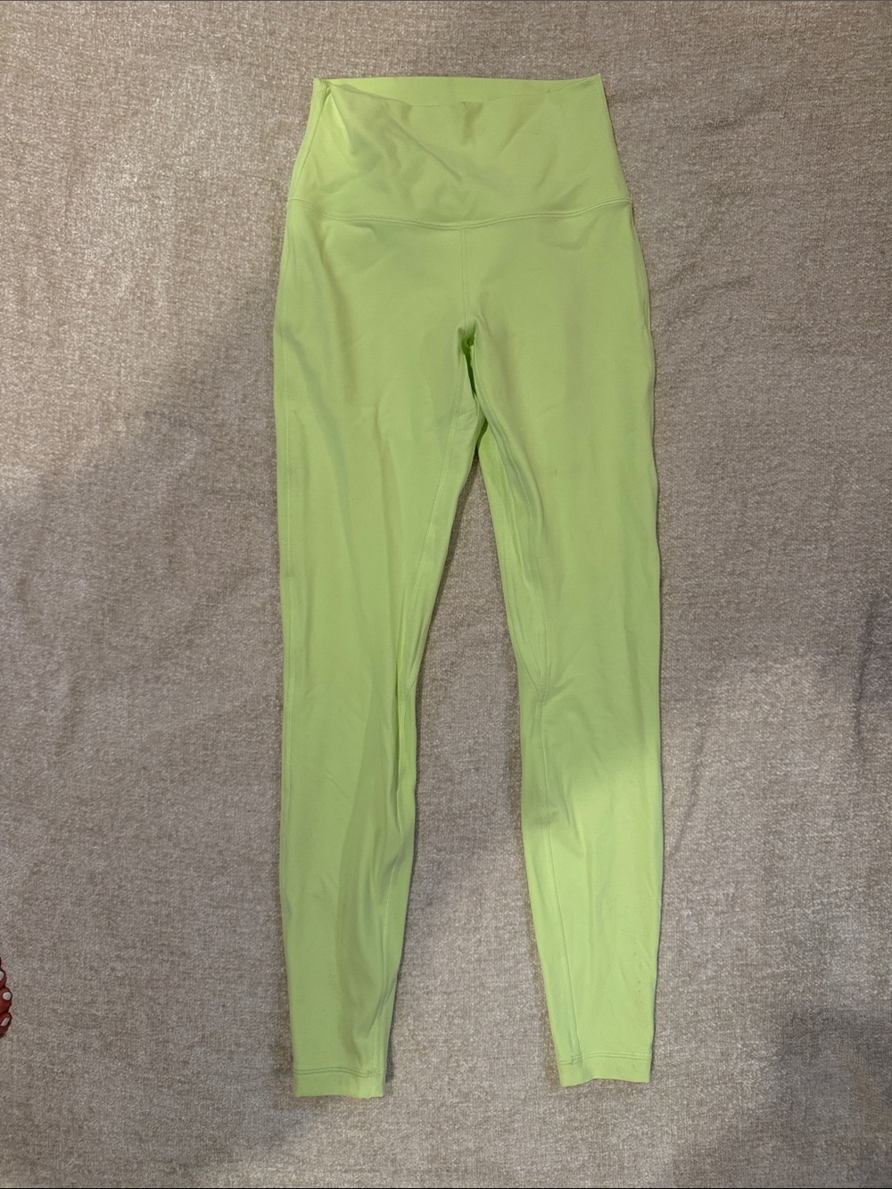 lululemon athletica Aline Neon Lime Leggings